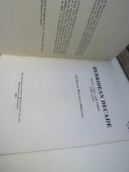Hebridean Decade Mull, Coll and Tiree 1761-1771 By Nicholas Maclean Bristol 1982 book image 3