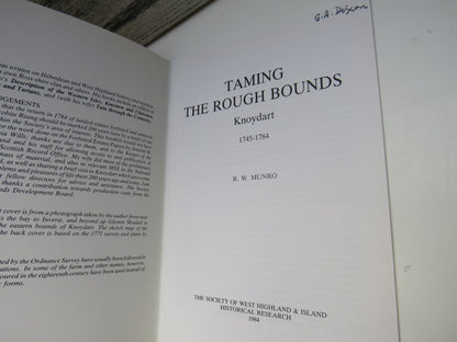 Taming The Rough Bounds Knoydart 1745-1784 By R.W. Munro 1984 book image 3