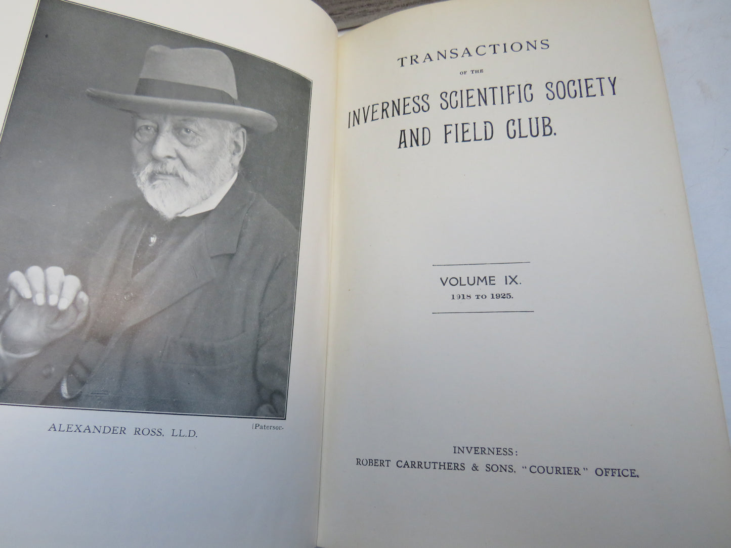 Transactions of the Inverness Scientific Society and Field Club Vol IX 1918-1925