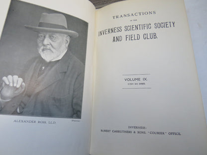 Transactions of the Inverness Scientific Society and Field Club Vol IX 1918-1925