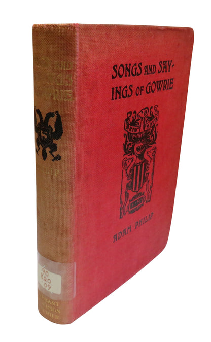 Songs and Sayings of Gowrie By The Rev. Adam Philip 1901 book front cover