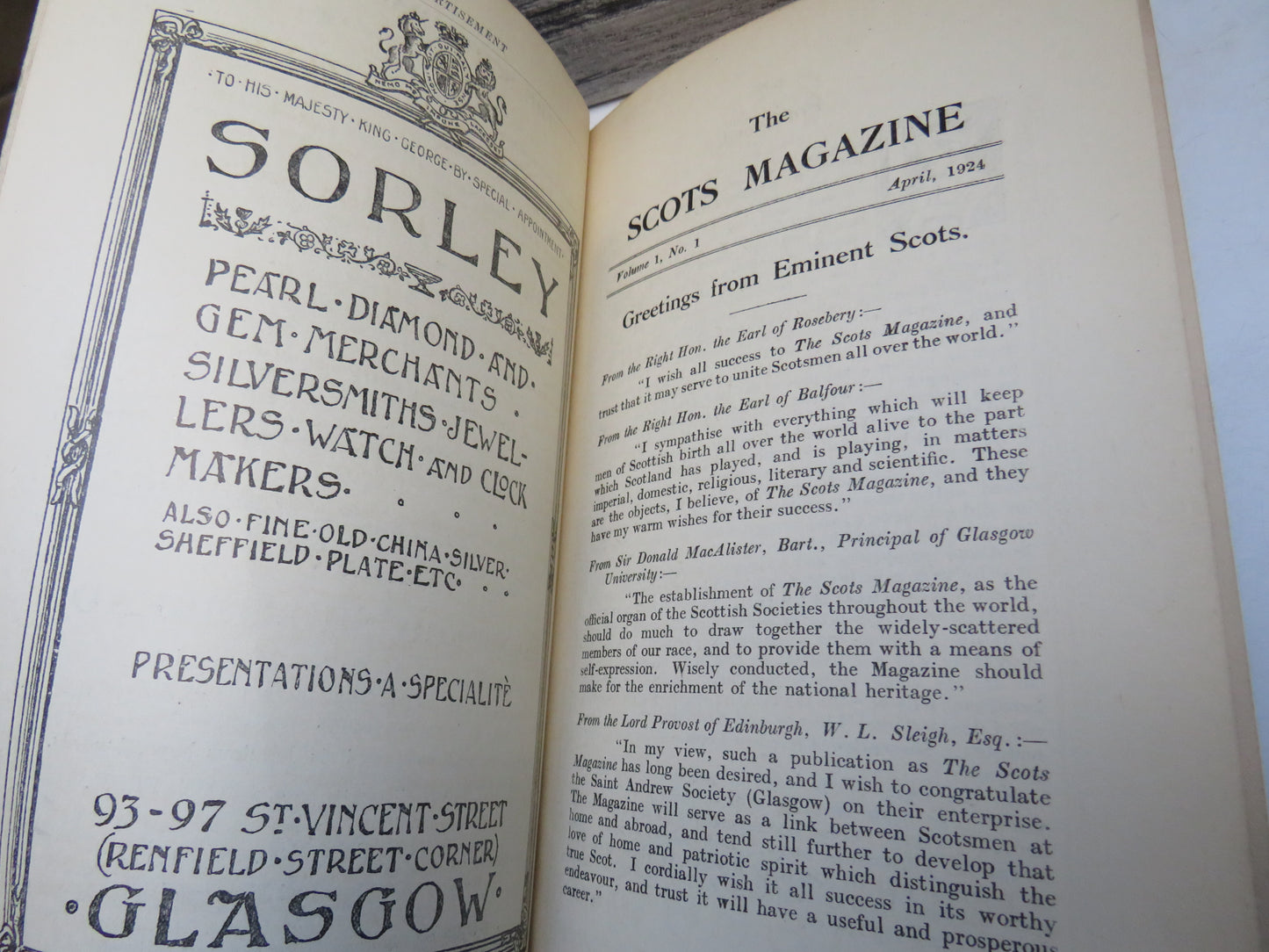 The Scots Magazine Volume 1, No 1 April 1924