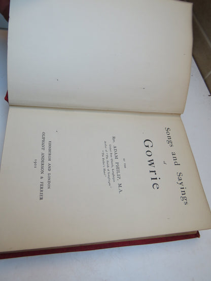 Songs and Sayings of Gowrie By The Rev. Adam Philip 1901 book image 4