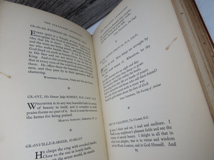 The Stratford Anthology Of Favourite Quotations of Eminent Men and Women Compiled By Ronald Petrie 1929 Nicely Bound
