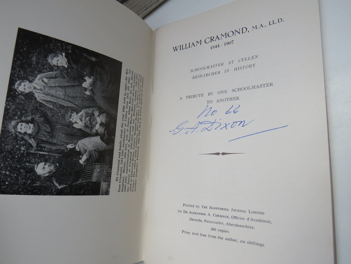 William Cramond 1844-1907 Schoolmaster At Cullen Researcher In History A Tribute By One Schoolmaster To Another