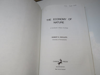 The Economy of Nature A Textbook in Basic Ecology By Robert E. Ricklefs 1981 book image 5