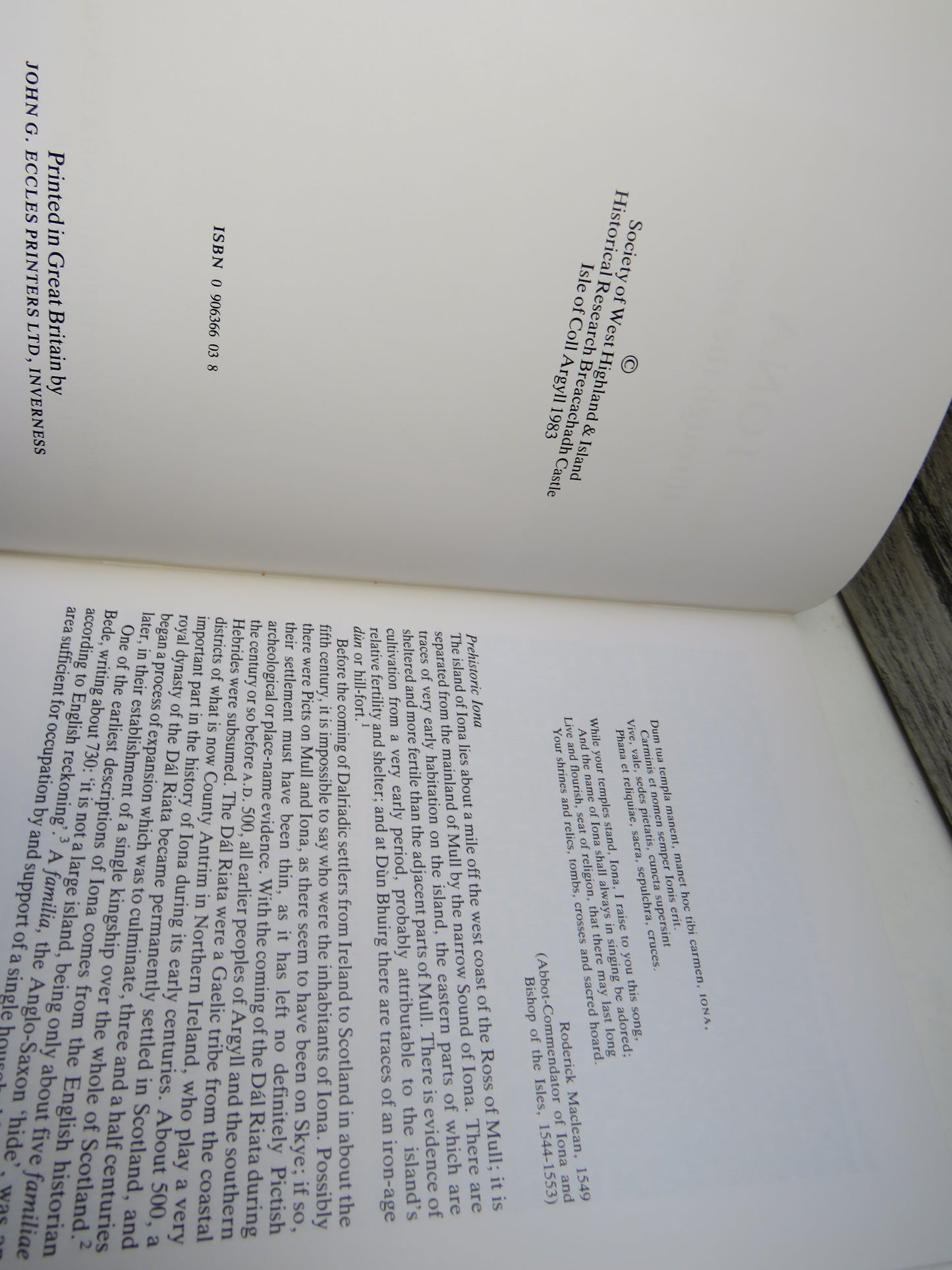 Iona Through The Ages By Alan MacQuarrie 1983
