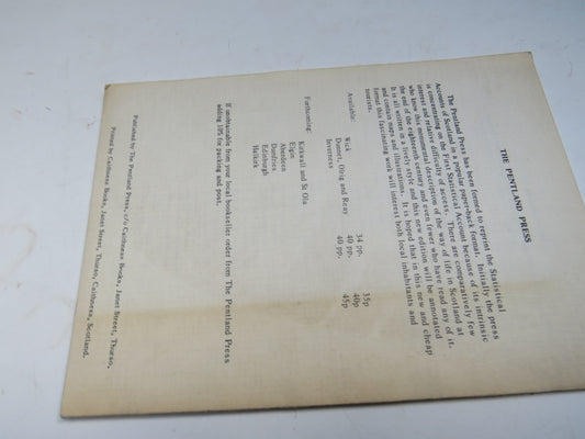 Inverness-Shire Inverness 1793 A Reprint From The First Statistical Account of Scotland