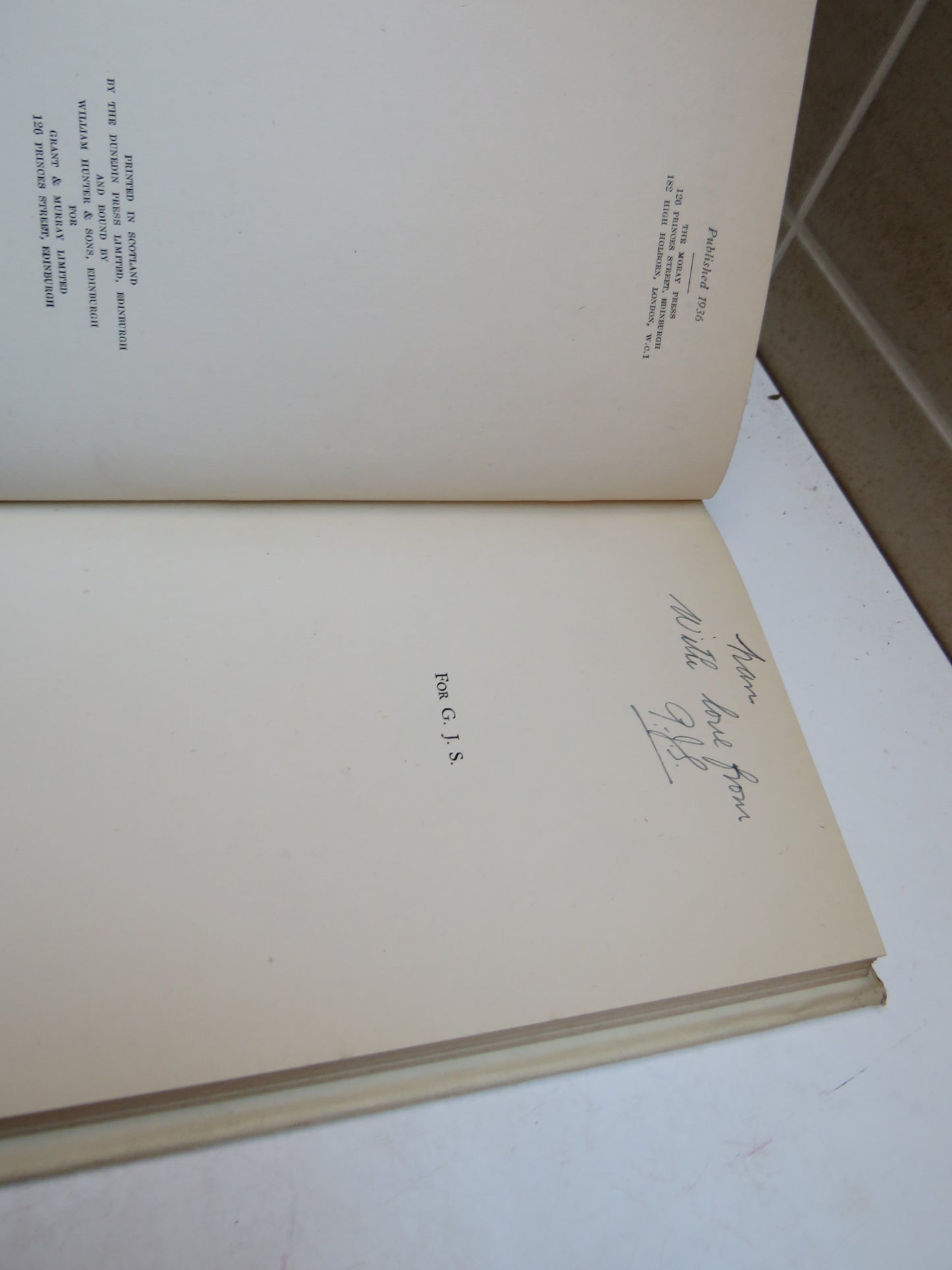 The Old Stalker and Other Verses By J. B. Salmond 1936 1st Edition