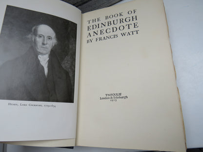 The Book of Edinburgh Anecdote by Francis Watt, 1913 book image 3