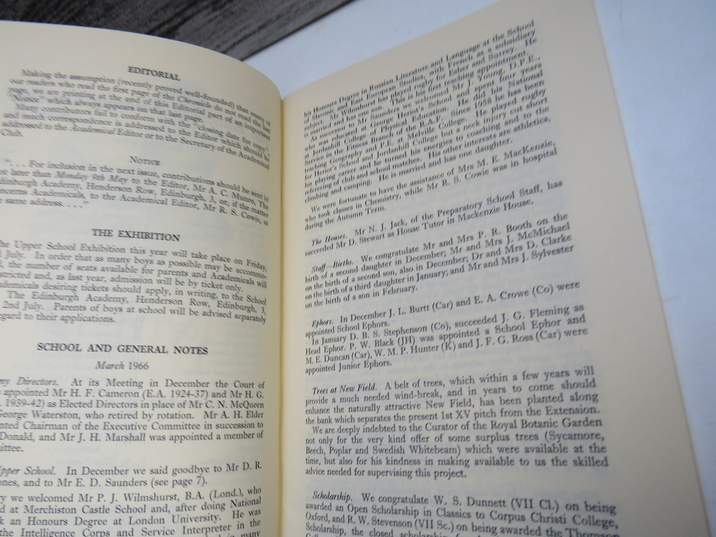 The Edinburgh Academy Chronicle December 1966