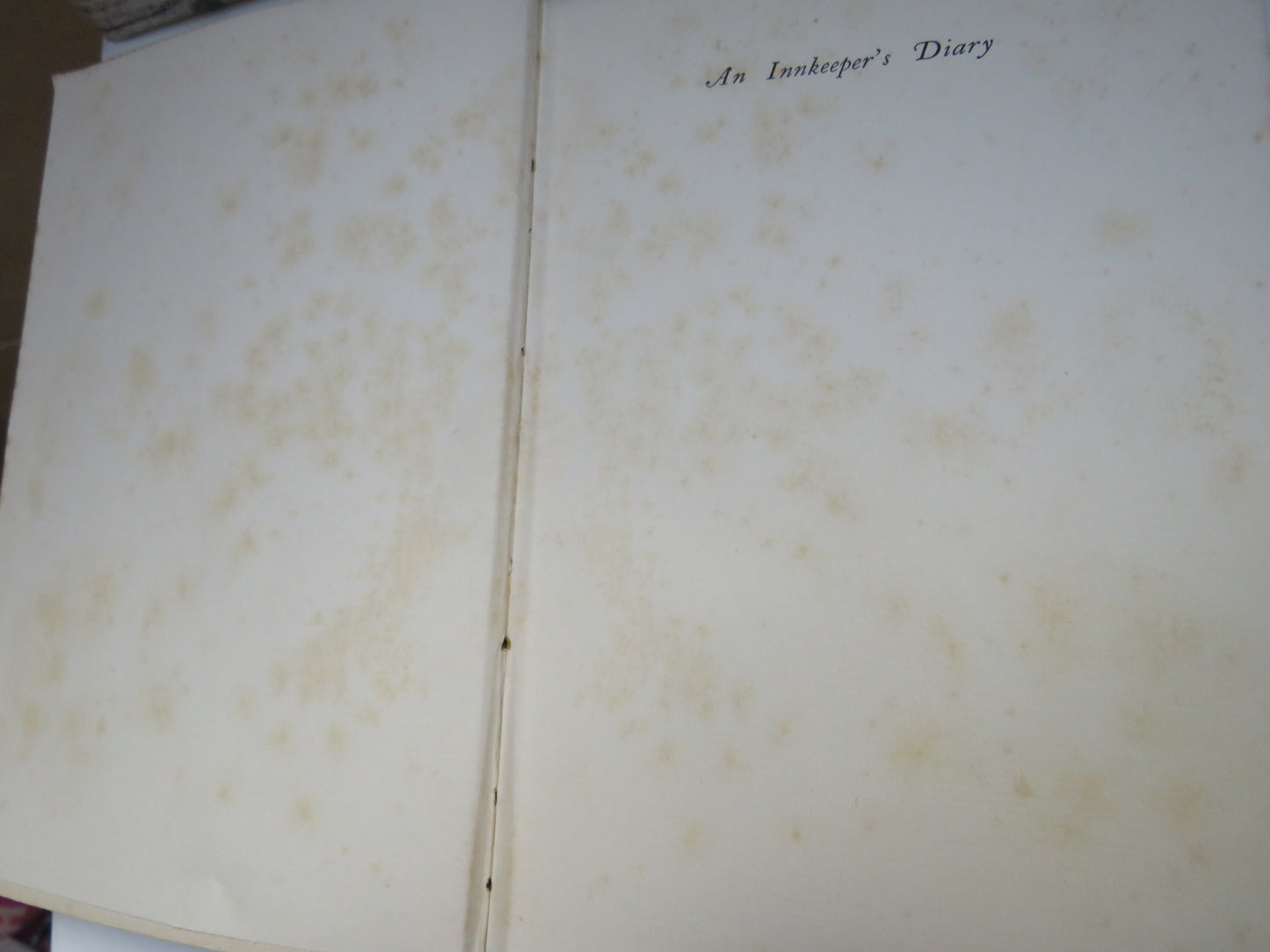 An Innkeeper's Diary By John Fothergill 1931