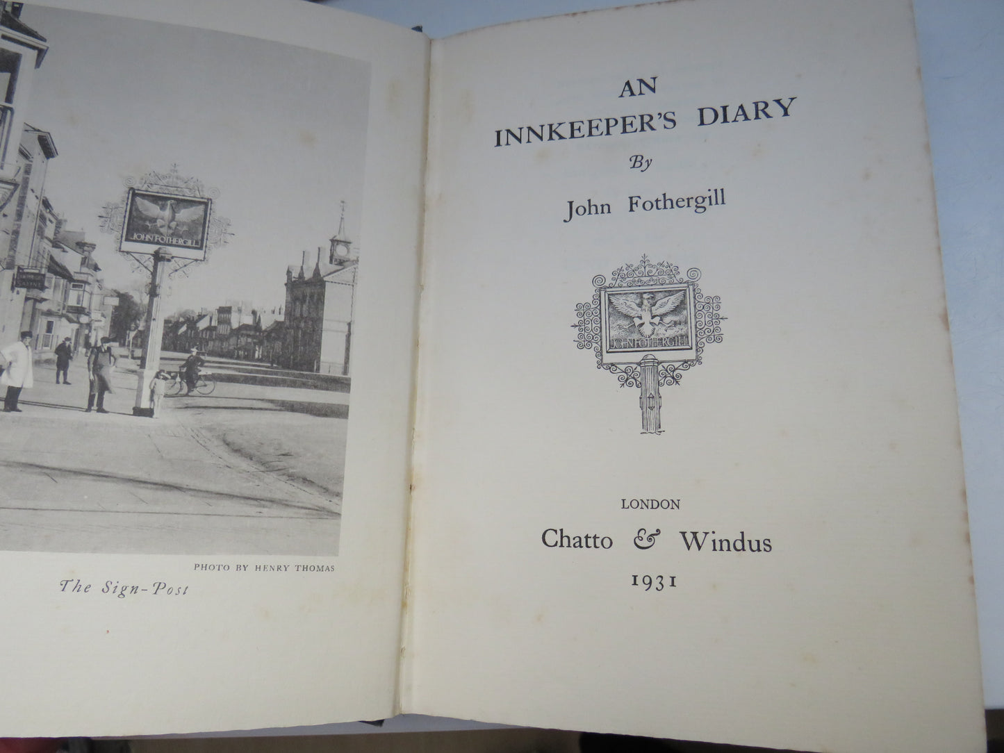 An Innkeeper's Diary By John Fothergill 1931