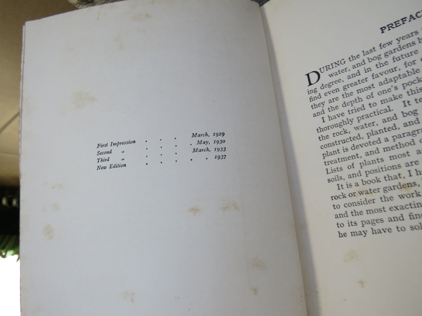 Rock Gardens How To Plan and Plant Them With Sections On The Wall, Paved, Marsh, and Water Gardens By A. Edwards 1937