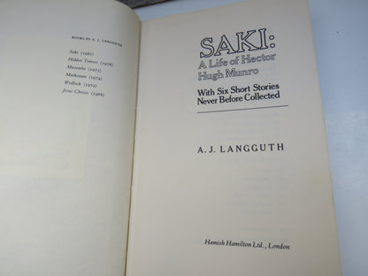 Saki: A Life of Hector Hugh Munro With Six Short Stories Never Before Collected By A. J. Langguth 19 book image 3