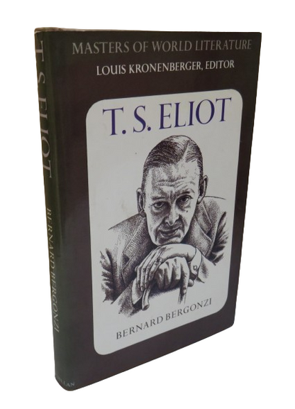 T. S. Eliot by Bernard Bergonzi, 1972 Author Signed book front cover