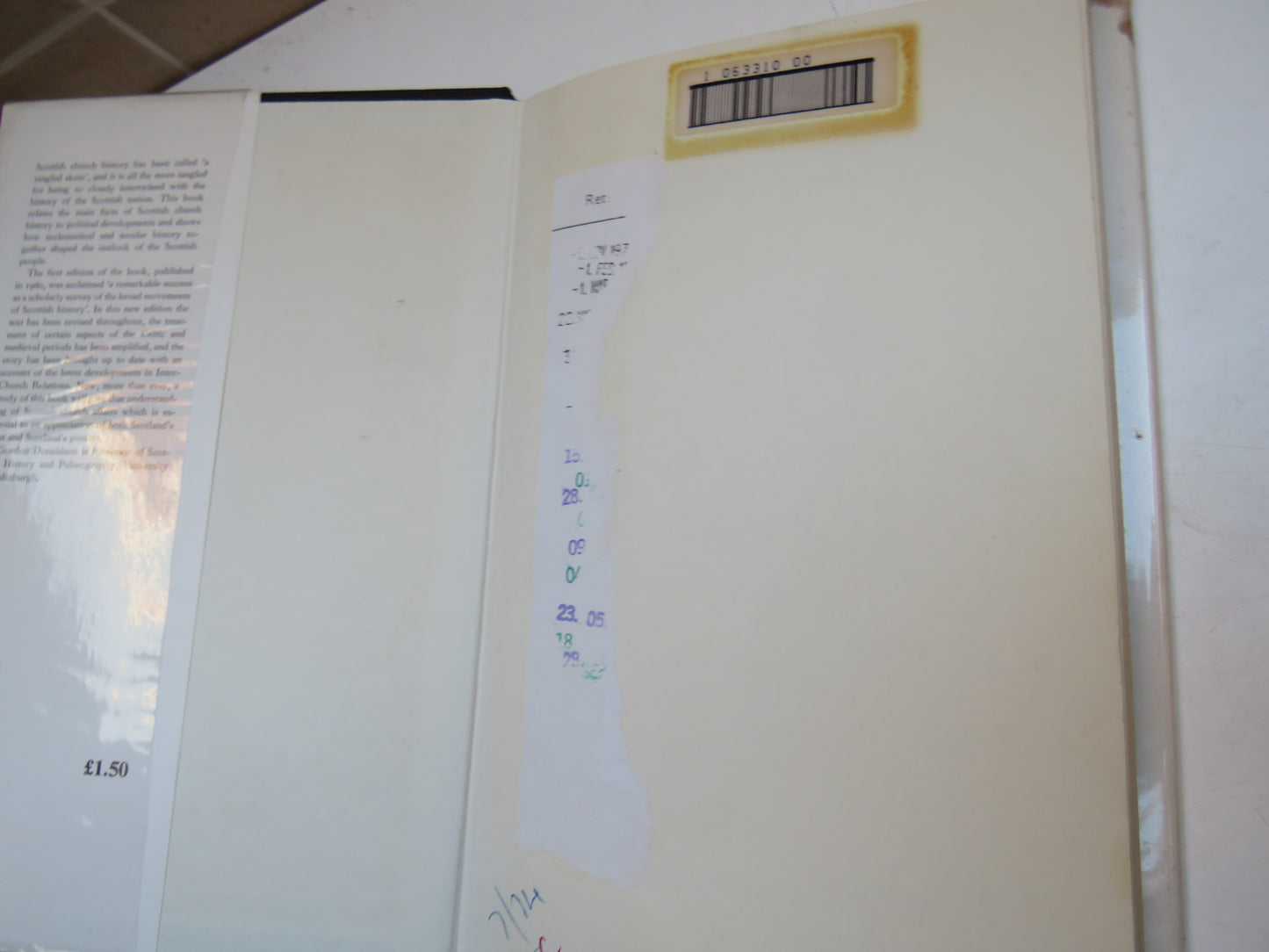 Scotland Church and Nation Through Sixteen Centuries By Gordon Donaldson 1972