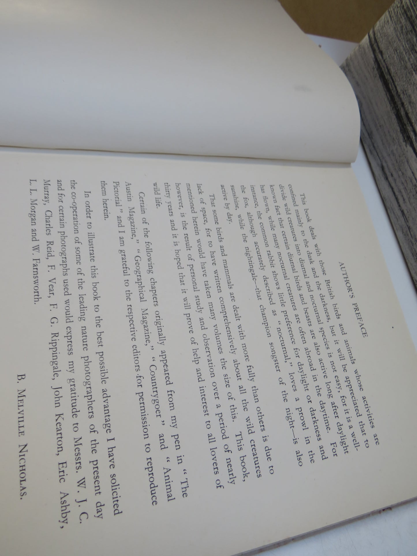 Wild Life By Night By B. Melville Nicholas 1947