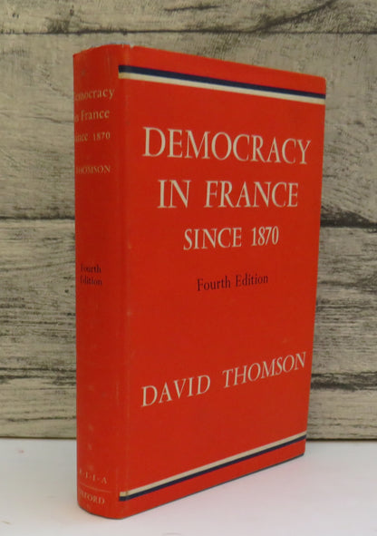 Democracy In France Since 1780 By David Thomson 1964 book front cover