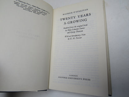 Twenty Years A-Growing By Maurice O'Sullivan 1962