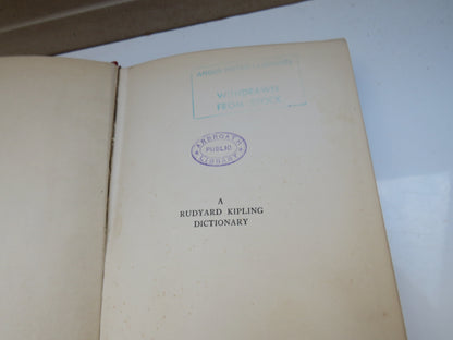 A Dictionary of the Characters and Scenes in the Stories and Poems of Rudyard Kipling 1886-1911 by W book image 3