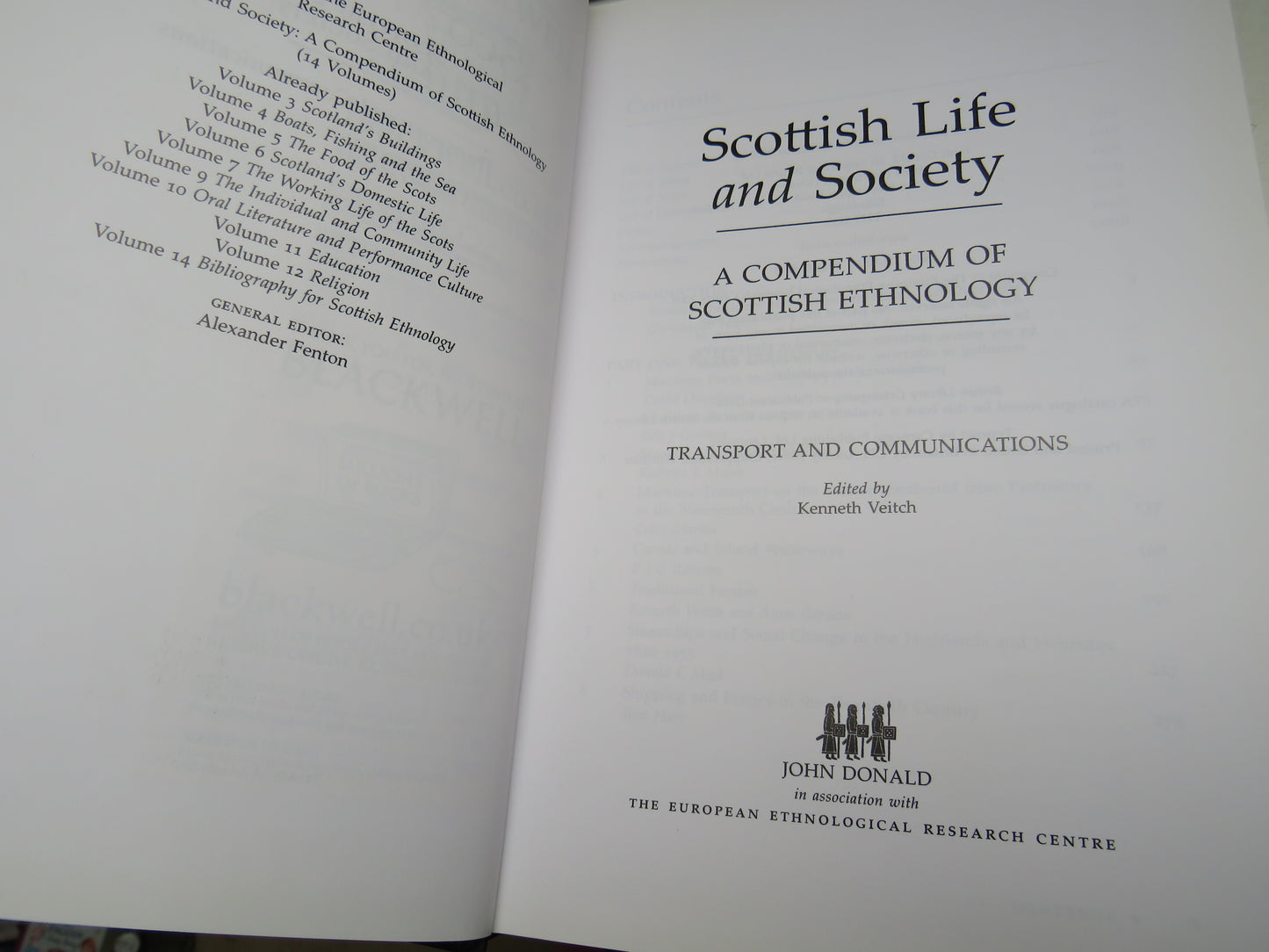 Scottish Life and Society A Compendium of Scottish Ethnology Transport and Communications Volume 8 2009