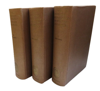 The Cambridge Bibliography of English Literature Edited By F.W.Bateson Volume I, II & III 1940 book front cover