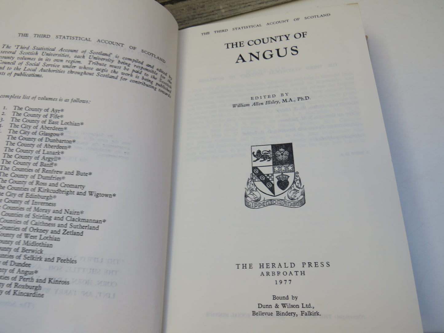 The Third Statistical Account of Scotland The County of Angus 1977
