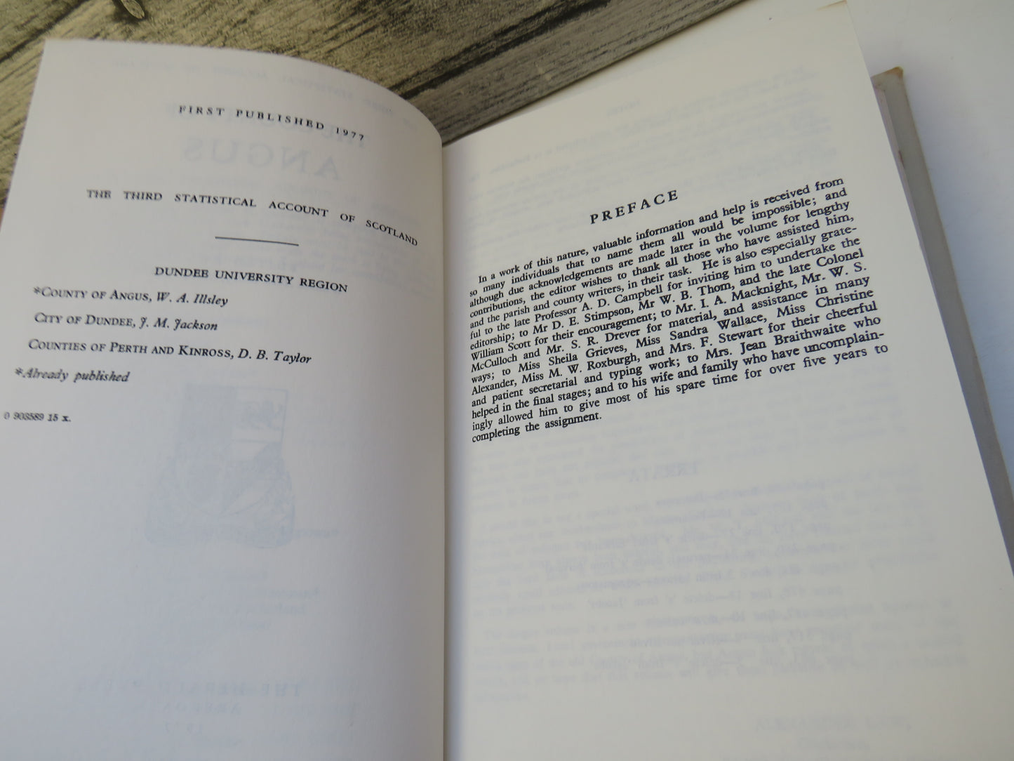 The Third Statistical Account of Scotland The County of Angus 1977