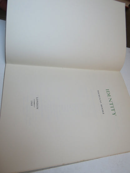 Identity By Nicholas Moore 1969 Poetry Book book image 3