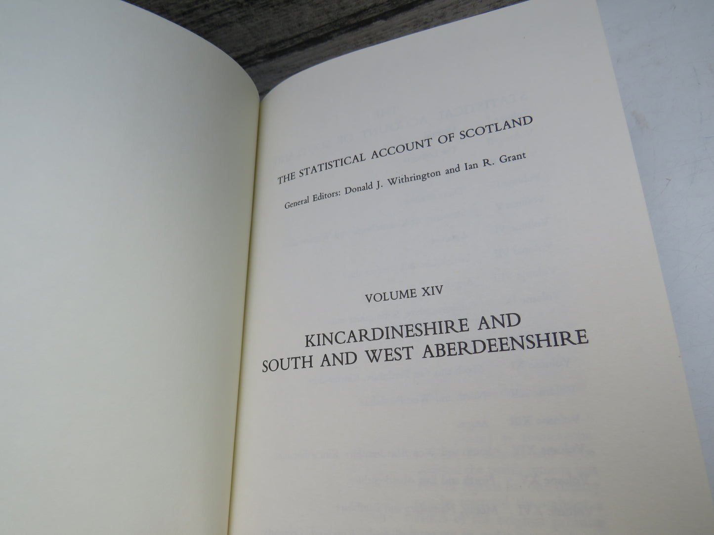 The Statistical Account of Scotland 1791 -1799 Edited By Sir John Sinclair 1982