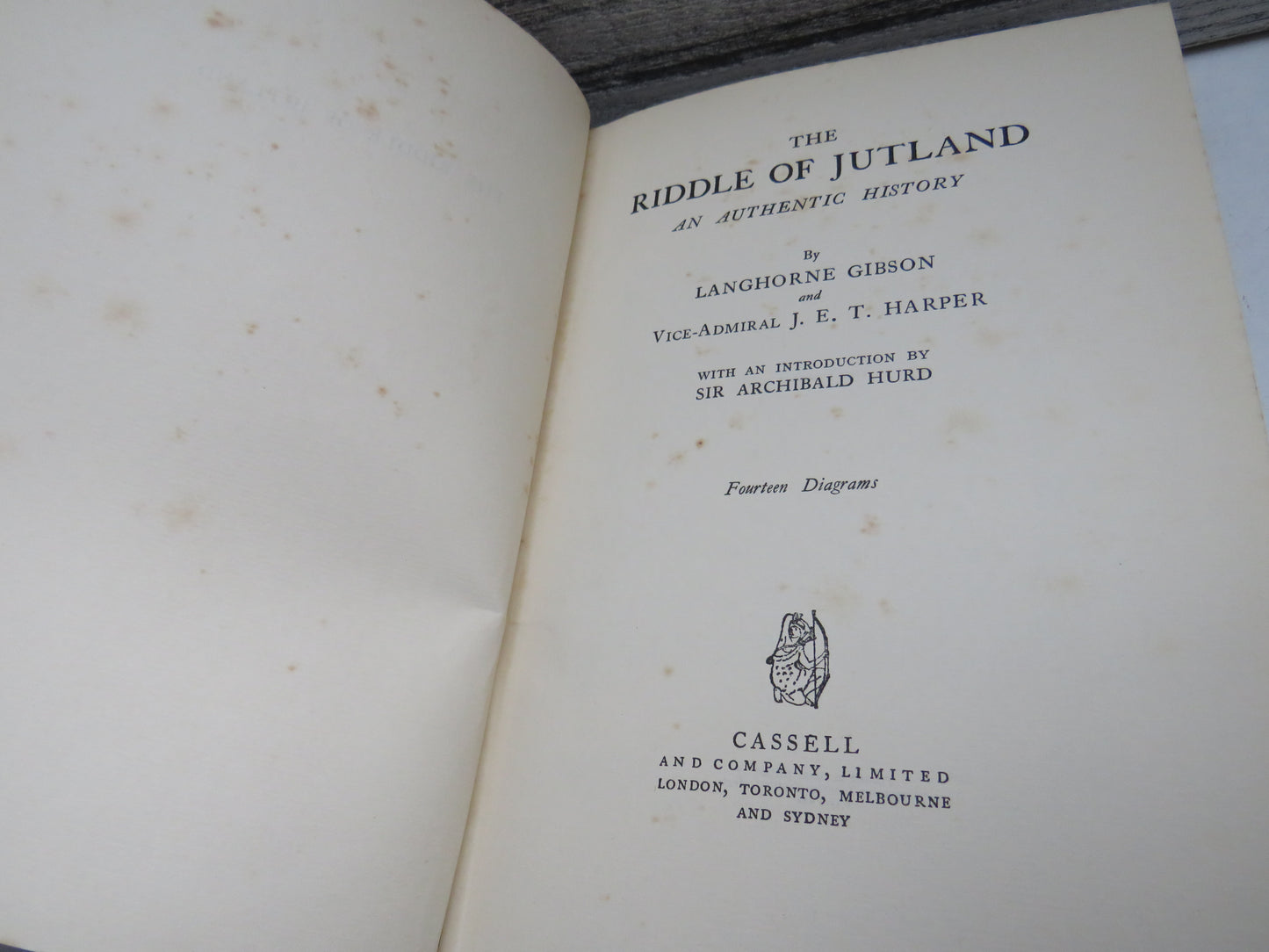 The Riddle of Jutland An Authentic History By Langhorne Gibson and Vice-Admiral J. E. T. Harper 1934