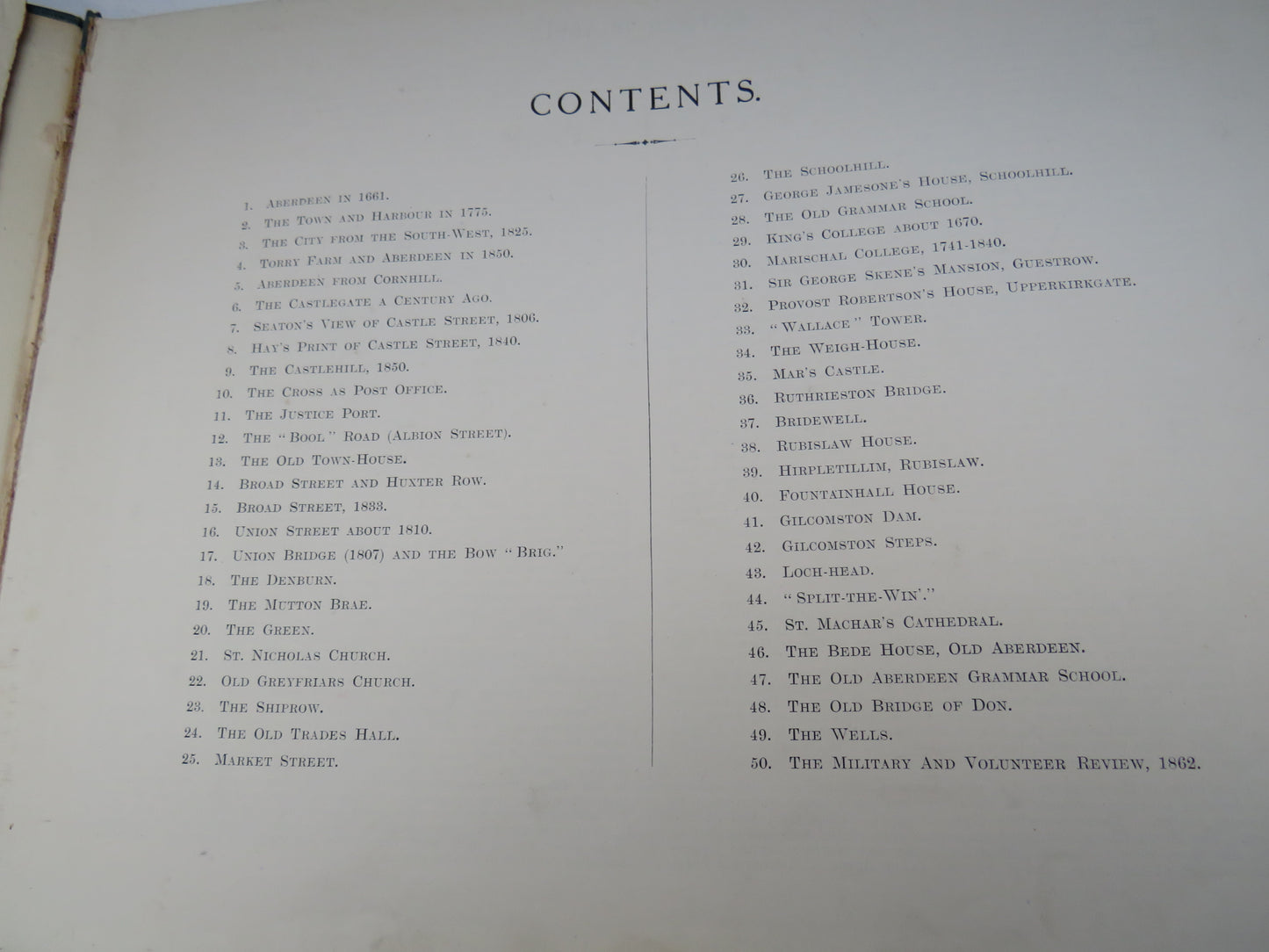 Aberdeen in Byegone Days Views of Streets and Buildings & With Letterpress Description By Robert Anderson 1910