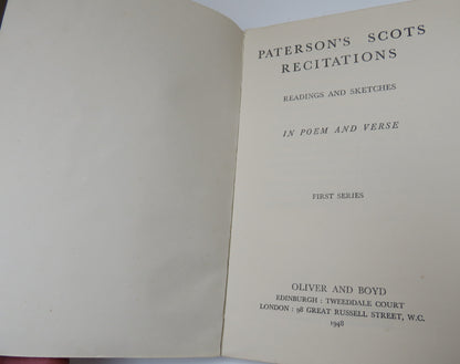 Paterson's Scots Recitations, Readings and Sketches in Poem and Verse, First Series, 1948 book image 3