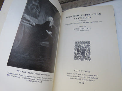Scottish Population Statistics Including Webster's Analysis of Population 1755