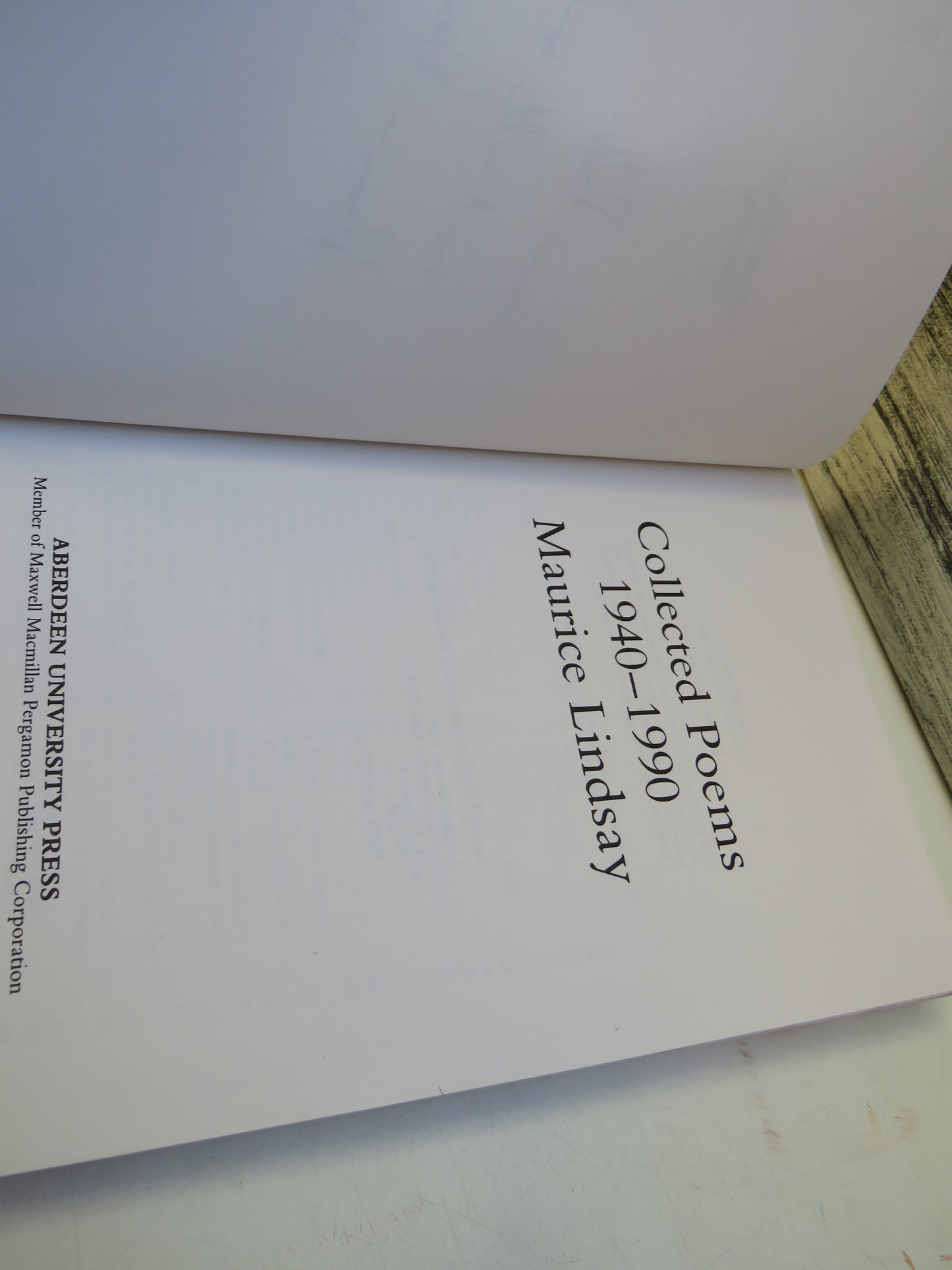 Maurice Lindsay Collected Poems 1940-1990
