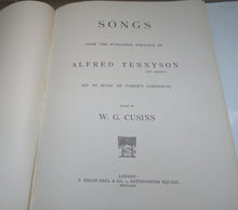 Load image into Gallery viewer, Songs From the Published Writings of Alfred Tennyson Edited by W. G. Cusins, 1880
