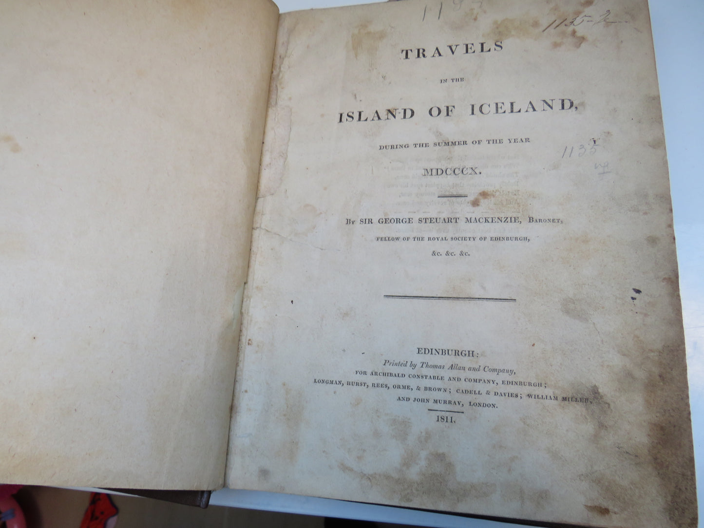 Travels In The Island of Iceland During the Summer of the Year 1810, by Sir George Steuart MacKenzie, 1811