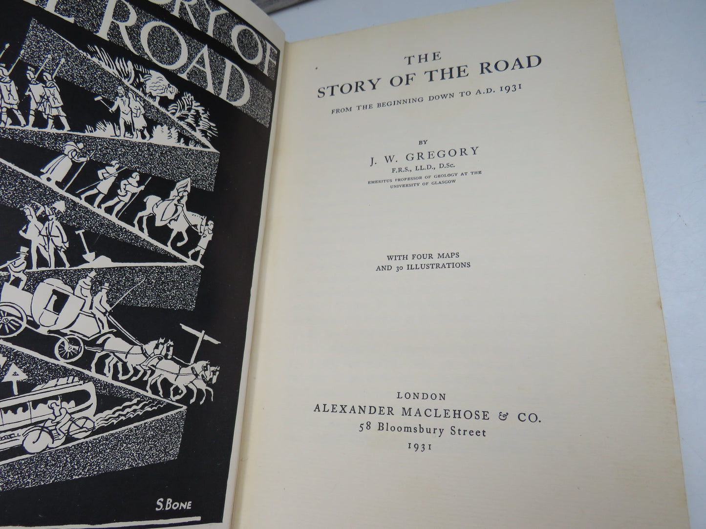 The Story of The Road From The Beginning Down To A.D. 1931 By J. W. Gregory 1931 (Vintage Transport History Book) book 3
