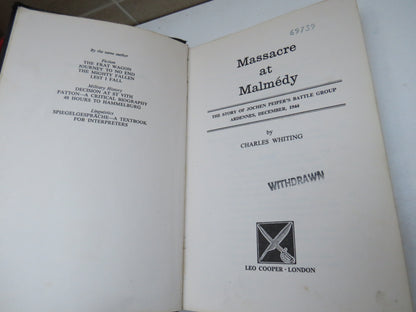 Massacre At Malmedy The Story of Jochen Peiper's Battle Group Ardennes, December 1944 By Charles Whi book image 3