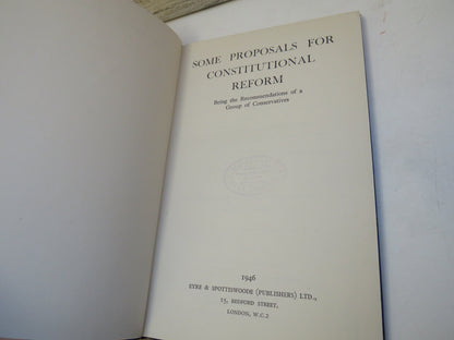 Some Proposals For Constitutional Reform Being The Recommendations Of A Group of Conservatives 1946 book image 4