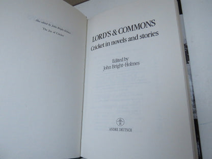 Lord's & Commons Cricket In Novels and Stories Edited By John Bright-Holmes 1988 book image 3