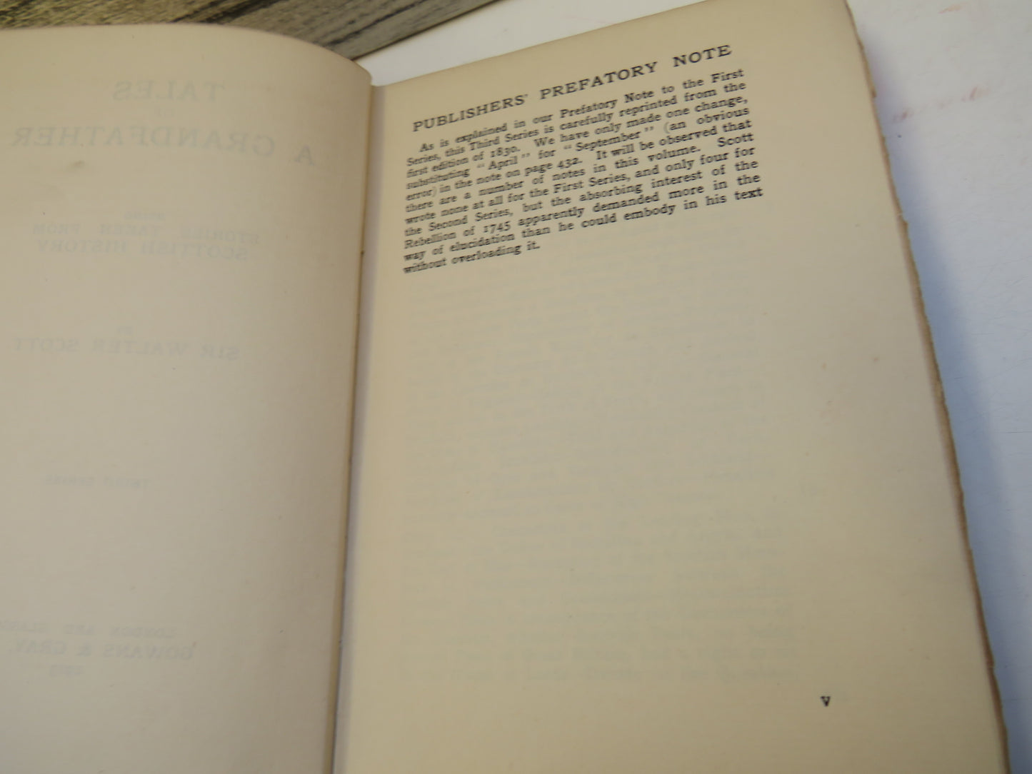 Tales of a Grandfather Being Stories Take From Scottish History By Sir Walter Scott 1923