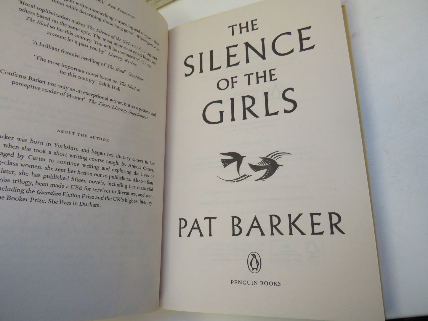 The Silence of the Girls By Pat Barker 2018