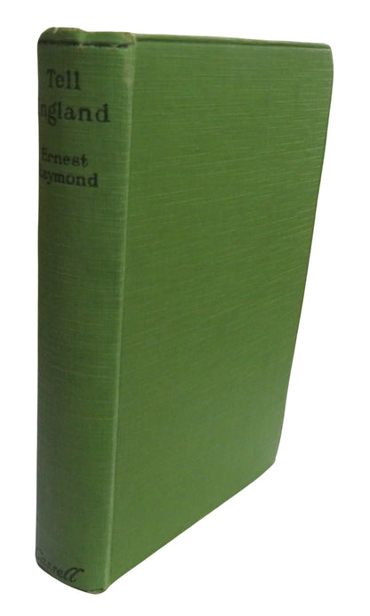 Tell England A Study In A Generation By Ernest Raymond 1930, Vintage Book book front cover