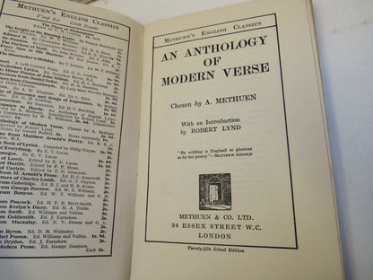 An Anthology of Modern Verse Chosen By A. Methuen 1933 book image 4