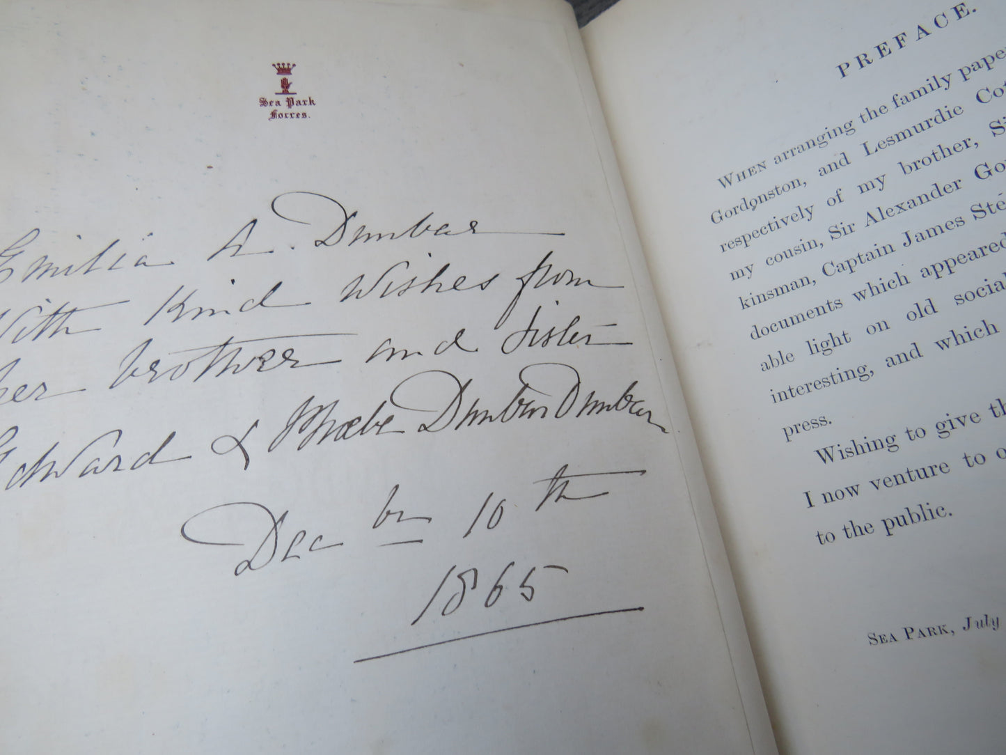 Social Life In Former Days Chiefly In The Province of Moray Illustrated By Letters and Family Papers By E. Dunbar Dunbar 1865