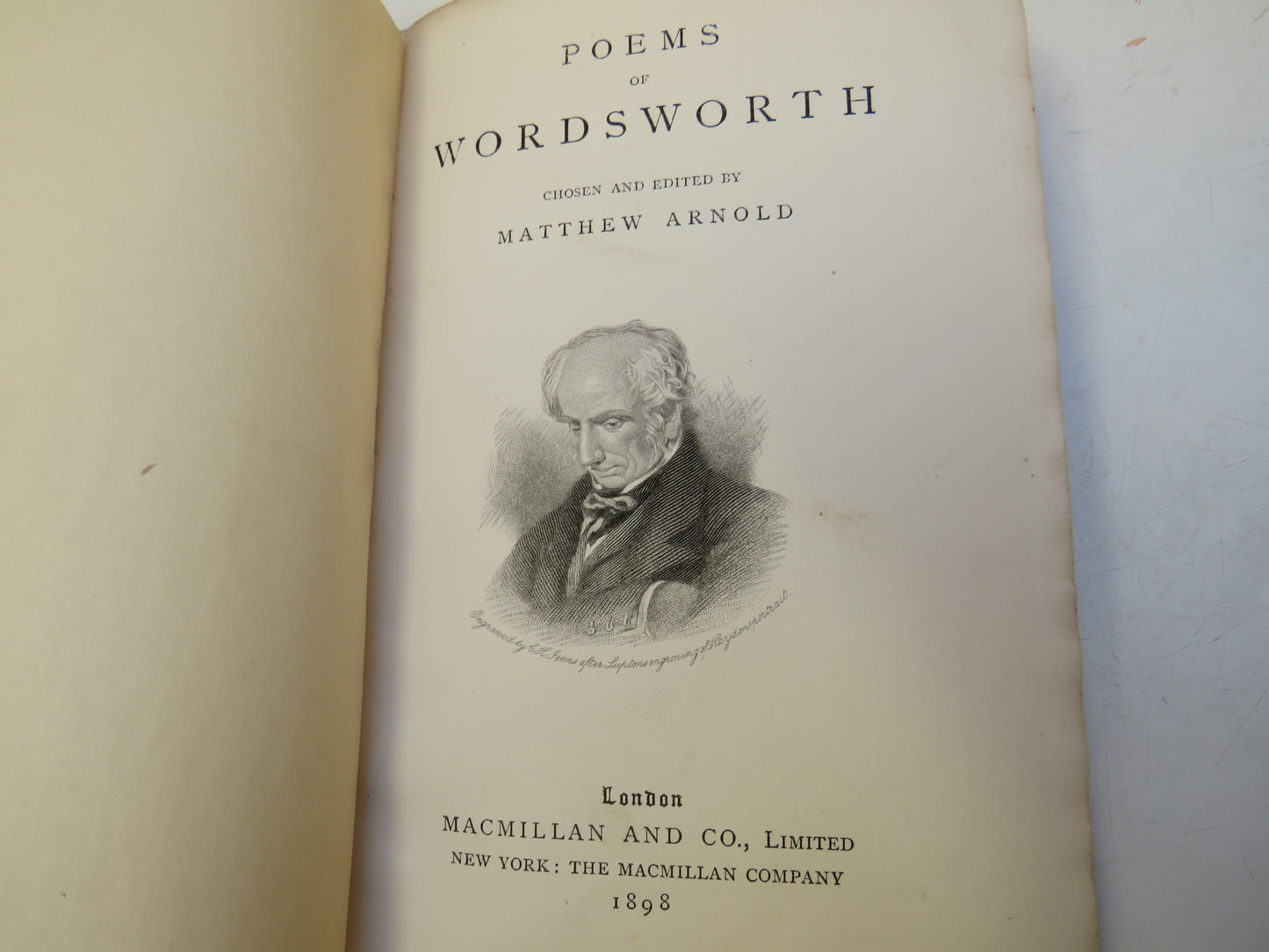 Poems of Wordsworth Chosen and Edited By Matthew Arnold 1898