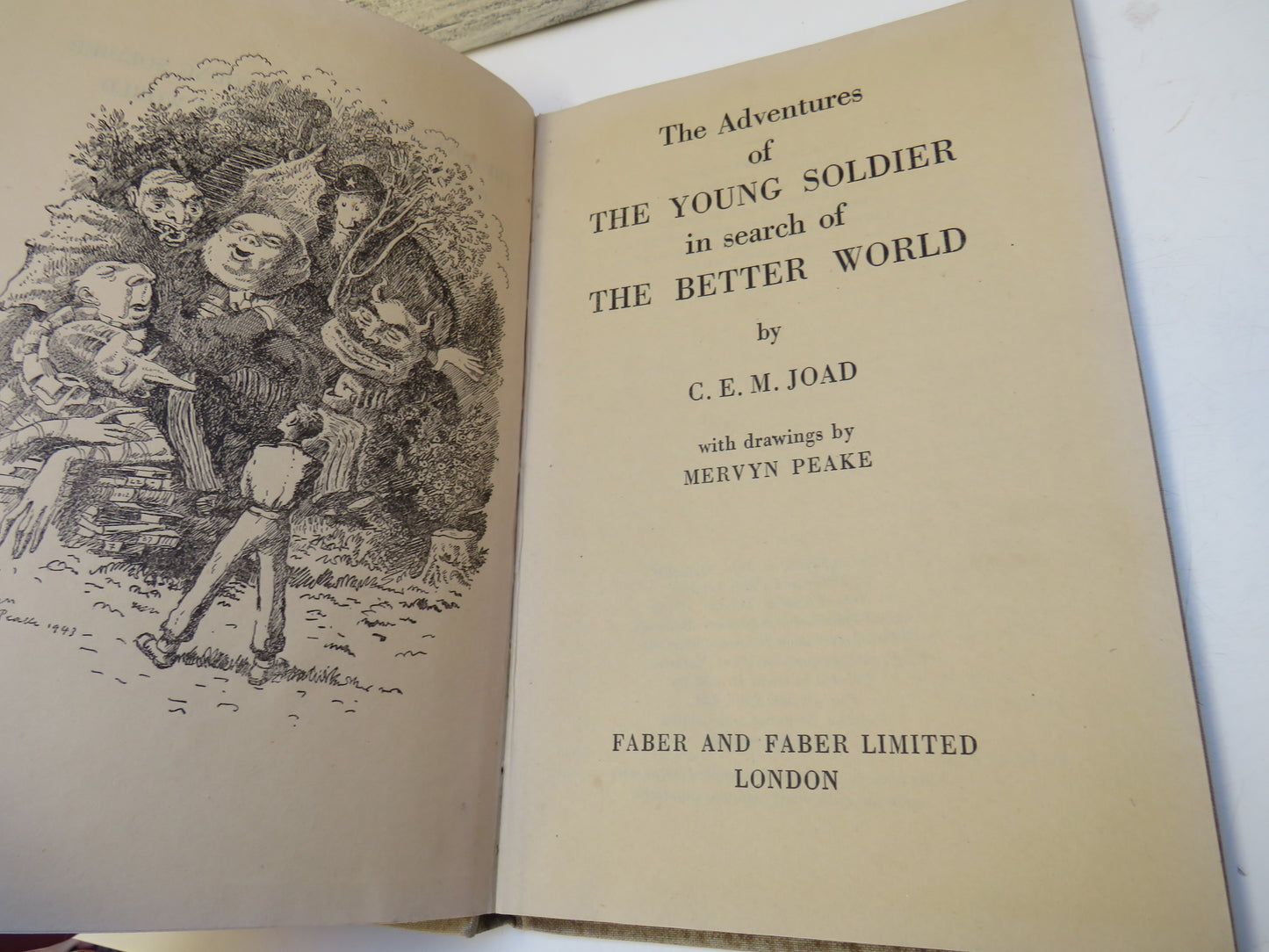 The Adventures of The Young Solider In Search of The Better World By C. E. M. Joad With Drawings By Mervyn Peake 1944