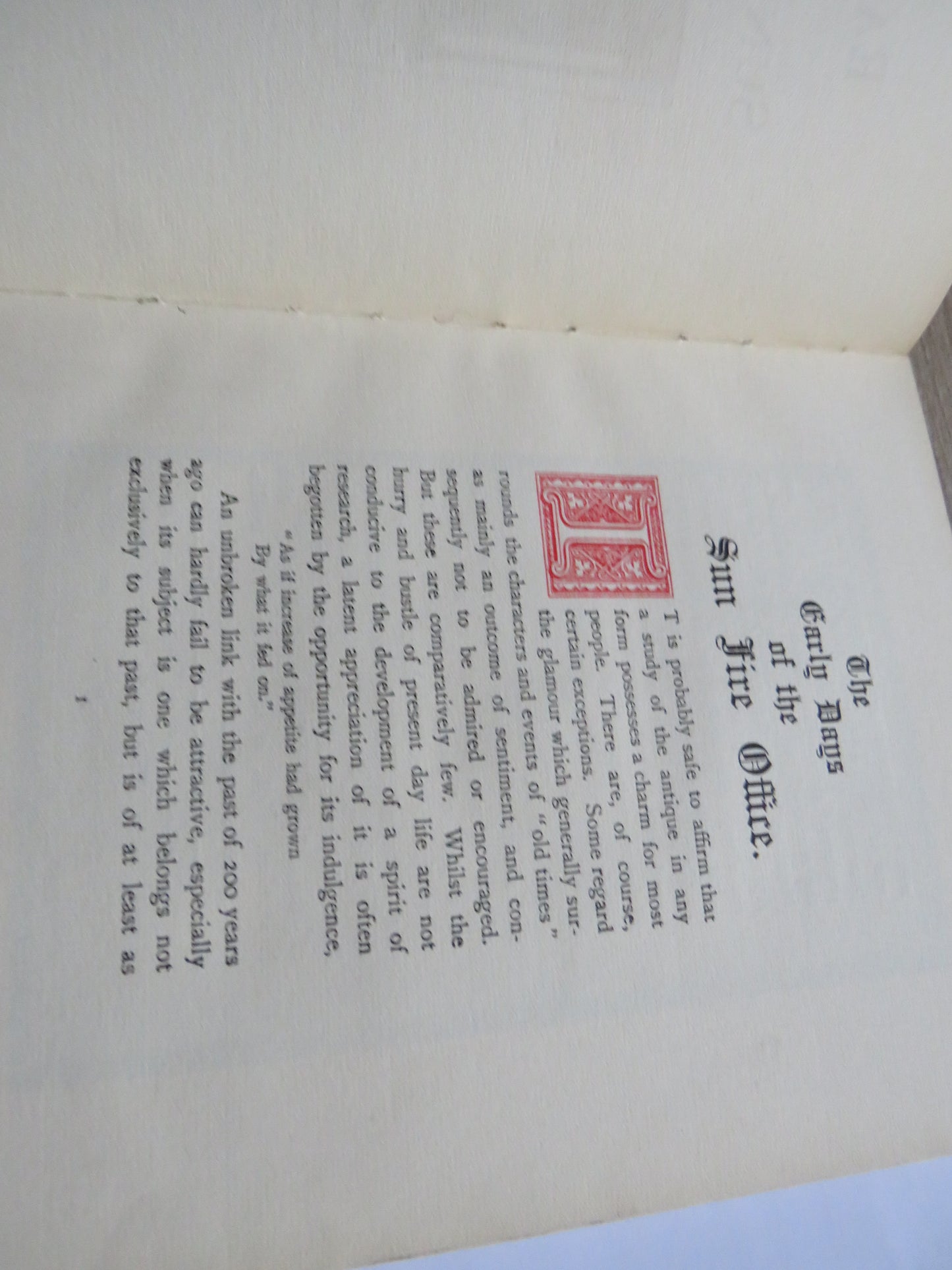 The Early Days of the Sun Fire Office By Edward Baumer 1910
